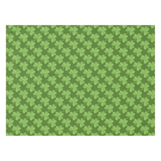 St. Patrick Kleeblatt Clovers Green Pattern Irland Tischdecke (Vorderseite (Horizontal))