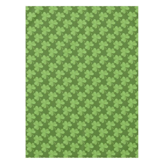 St. Patrick Kleeblatt Clovers Green Pattern Irland Tischdecke (Vorderseite)