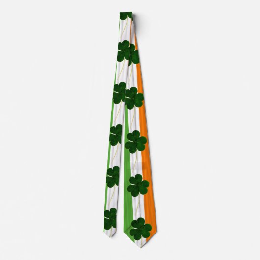 St. Patrick Kleeblatt Clovers Irish Flag Irland Krawatte (Rückseite)