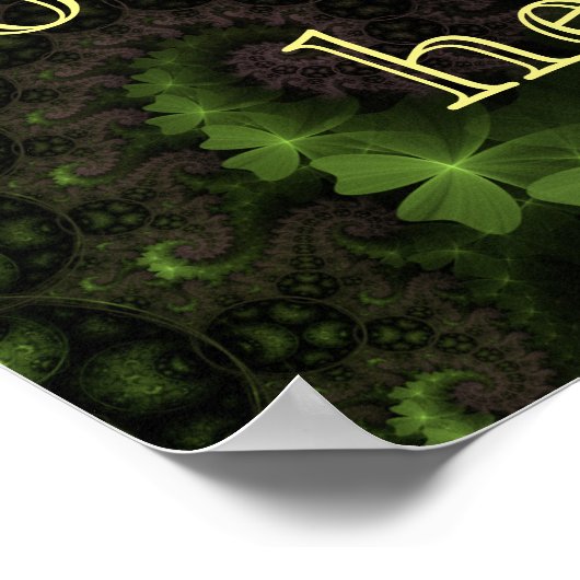 St Patrick Kleeblatt Field Poster (Ecke)