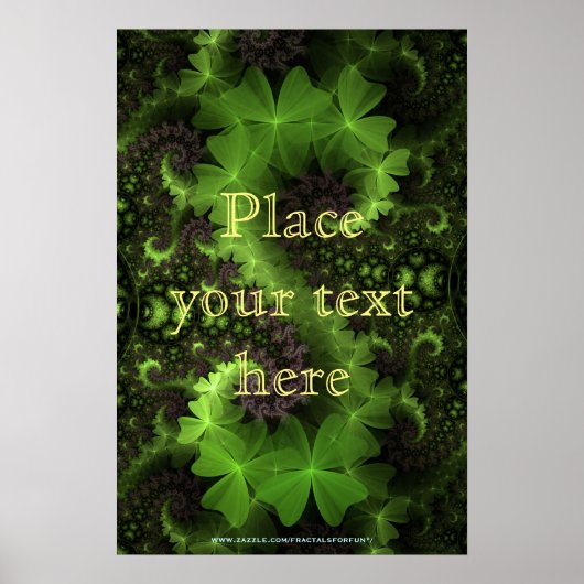 St Patrick Kleeblatt Field Poster (Vorne)