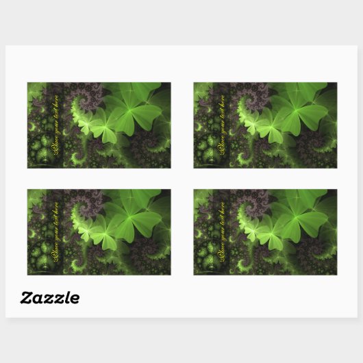 St Patrick Kleeblatt Field Rechteckiger Aufkleber (Blatt)
