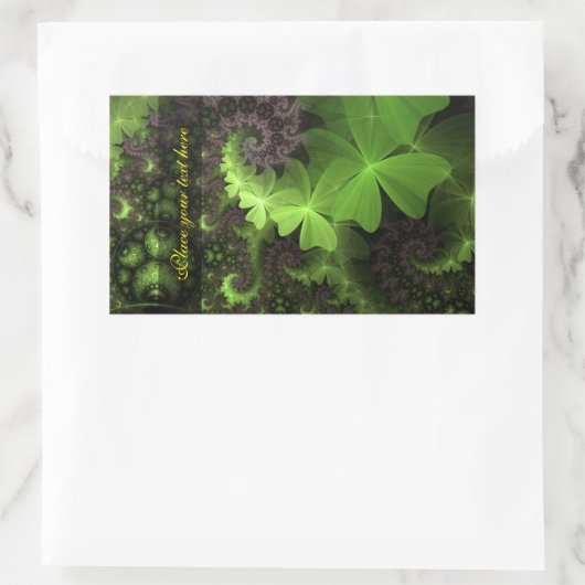 St Patrick Kleeblatt Field Rechteckiger Aufkleber (Tasche)