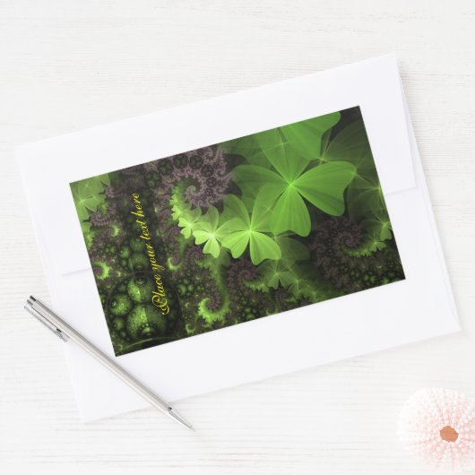 St Patrick Kleeblatt Field Rechteckiger Aufkleber (Umschlag)