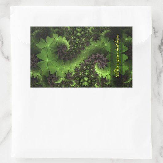 St Patrick Kleeblatt Field Rechteckiger Aufkleber (Tasche)