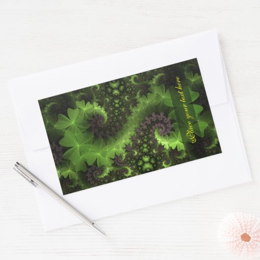 St Patrick Kleeblatt Field Rechteckiger Aufkleber (Umschlag)