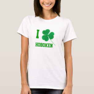 St Patrick Kleeblatt Hoboken Tagi T-Shirt
