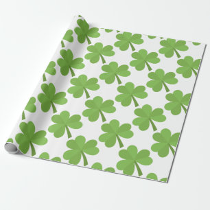 St. Patrick Kleeblatt Irish Ireland Clover Pattern Geschenkpapier