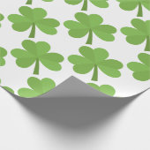 St. Patrick Kleeblatt Irish Ireland Clover Pattern Geschenkpapier (Ecke)