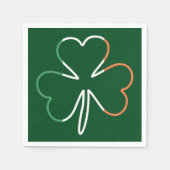 St. Patrick Kleeblatt Irish Ireland Clover Serviette (Vorderseite)