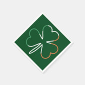 St. Patrick Kleeblatt Irish Ireland Clover Serviette (Ecke)
