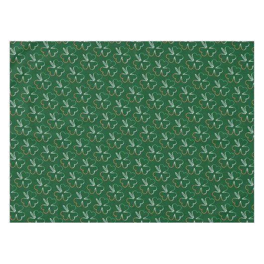 St. Patrick Kleeblatt Irish Ireland Clovers Patter Tischdecke (Vorderseite (Horizontal))