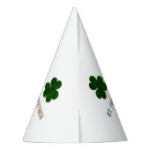 St. Patrick Kleeblatt Irish Ireland Typografy Partyhütchen (Rückseite)