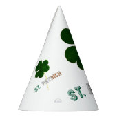 St. Patrick Kleeblatt Irish Ireland Typografy Partyhütchen (Links)