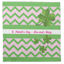 St. Patrick, Kleeblatt, Irish Napkin