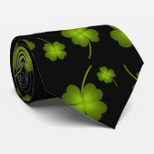 St Patrick Kleeblatt-Krawatte Krawatte (Gerollt)