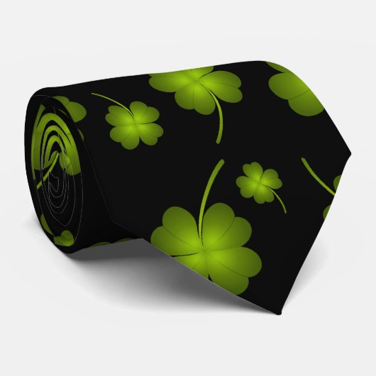 St Patrick Kleeblatt-Krawatte Krawatte (Gerollt)