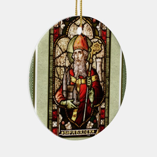 St. Patrick Kleeblatt Runde Keramik Ornament (Rechts)
