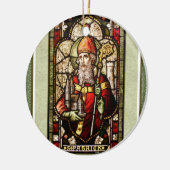 St. Patrick Kleeblatt Runde Keramik Ornament (Links)
