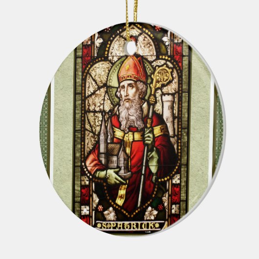 St. Patrick Kleeblatt Runde Keramik Ornament (Links)