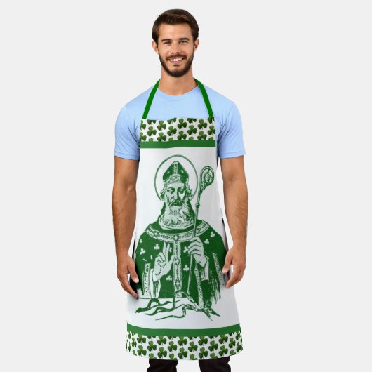 St. Patrick Kleeblatts Grüne katholische Schürze (Getragen)
