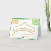 St Patrick Leprechaun Card Party Hat pdf Karte (Rückseite)