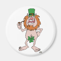 St Patrick Leprechaun (und Kleeblatt) Kühlschrankm