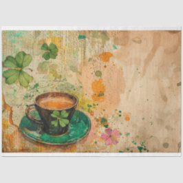 St. Patrick Leprechaun's Ephemeral Espresso Seidenpapier