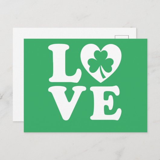 St Patrick Liebe Postkarte (Vorne/Hinten)