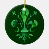 St Patrick Lilie Keramik Ornament (Vorne)