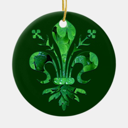St Patrick Lilie Keramik Ornament (Vorne)