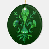 St Patrick Lilie Keramik Ornament (Links)