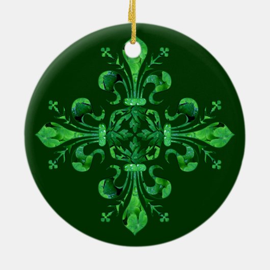 St Patrick Lilie Keramik Ornament (Hinten)
