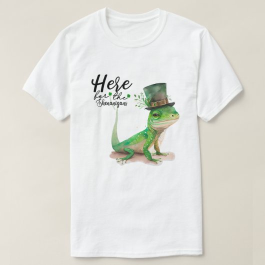 St Patrick Lizard Hier für die Shenanigans T-Shirt (Design vorne)