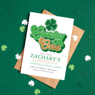 St. Patrick' Lucky Einladung zum ersten Geburtstag