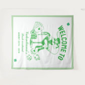 St patrick Lucky Martini Bachelorette welcome sign Wandteppich (Vorderseite (Horizontal))