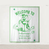St patrick Lucky Martini Bachelorette welcome sign Wandteppich (Vorderseite)