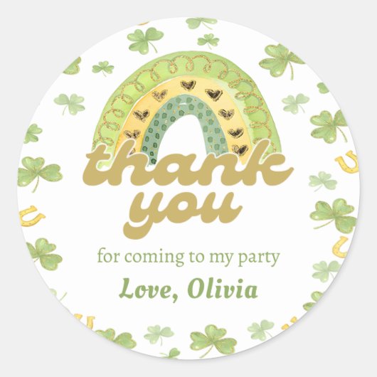 St. Patrick Lucky One Birthday Sticker  (Vorderseite)