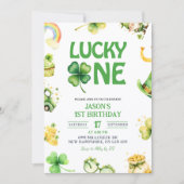 St Patrick Lucky One First Birthday Invitation Einladung (Vorderseite)