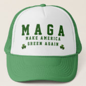 St Patrick MAGA machen Amerika-Grün wieder Truckerkappe (Vorderseite)