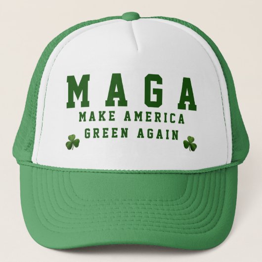 St Patrick MAGA machen Amerika-Grün wieder Truckerkappe (Vorderseite)