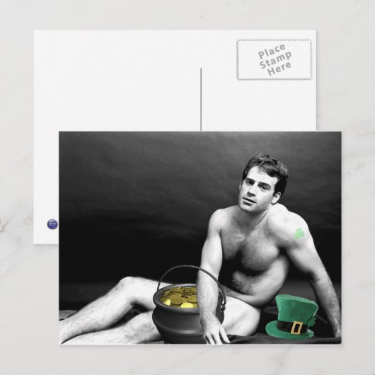 St. Patrick Man Postkarte (Vorne/Hinten)