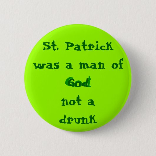 St. Patrick Mann Gottes Button (Vorderseite)