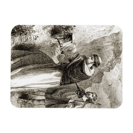 St. Patrick markiert Connals Schild mit dem Kreuz Magnet (Horizontal)