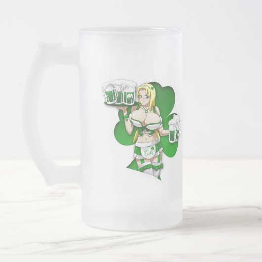 St. Patrick Mattglas Bierglas (Links)
