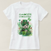 St Patrick Niedlich Hund Gemein grüne Kissmaschine T-Shirt (Design vorne)
