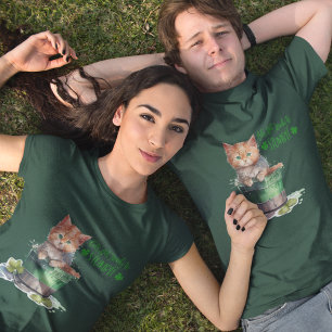 St Patrick Niedlich Kitten Bereit zum Stolpern T-Shirt