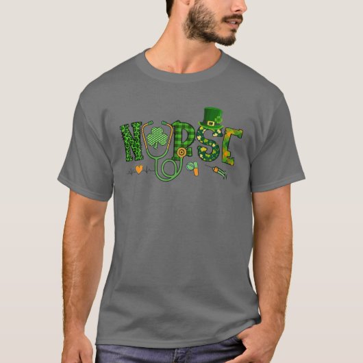 St Patrick Nurse, Cute Nurse T-Shirt (Vorderseite)