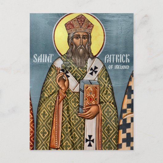 St. Patrick of Ireland Orthodox Christlich Icon Postkarte (Vorderseite)