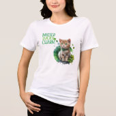 St Patrick Orange Kitten Mister Lucky Charm Tri-Blend Shirt (Vorderseite)